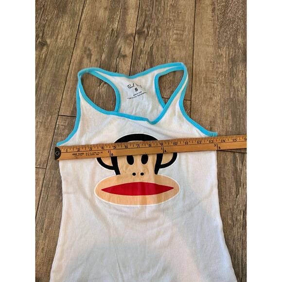 Vintage Paul Frank Kids Girl White Blue Tank Top Size Small Y2K 2000s 90s - Picture 6 of 6